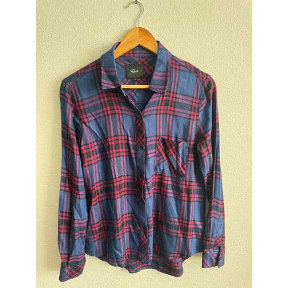 Rails Tops - Rails blue and red plaid button up